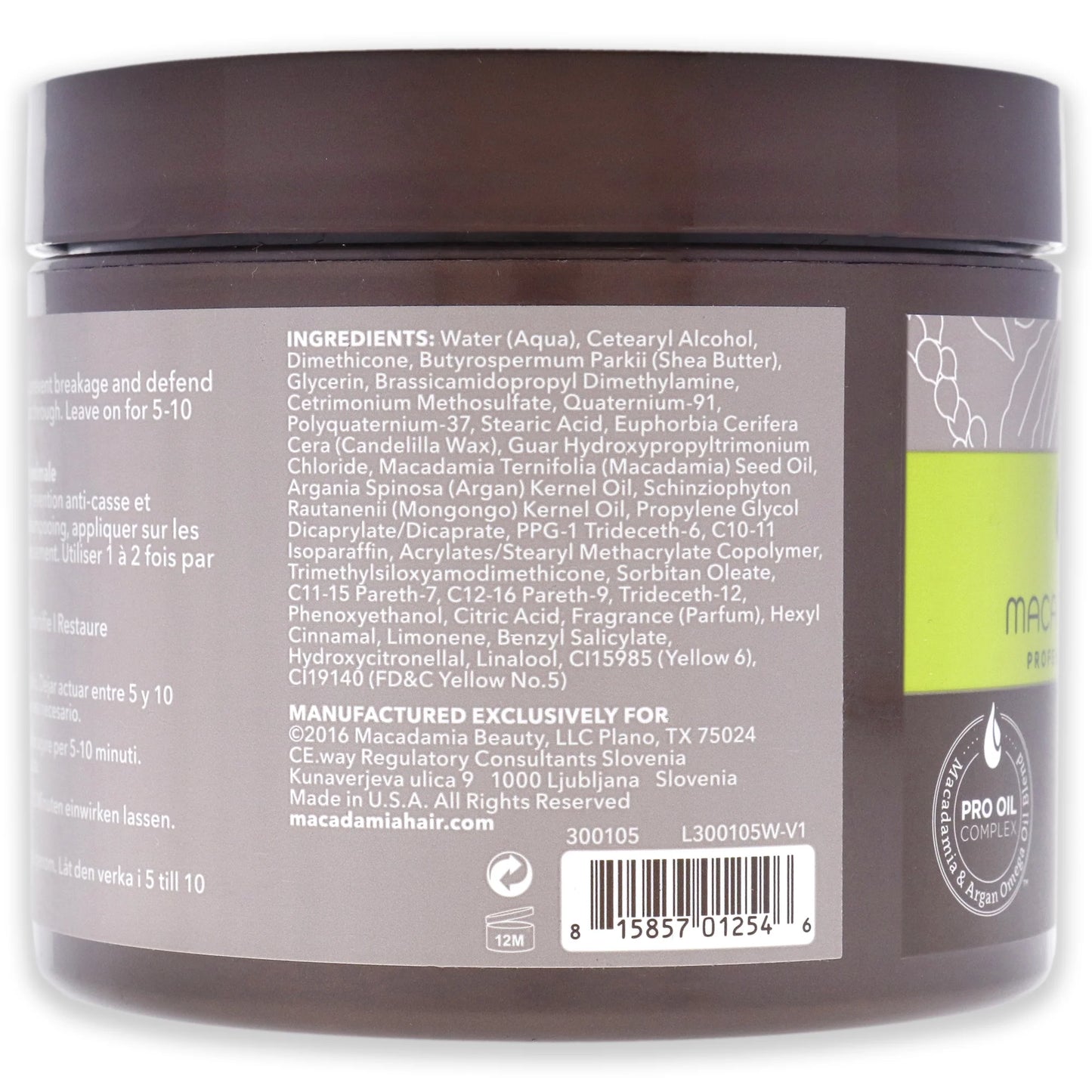 Ultra Rich Moisture Hair Masque By Macadamia - 8 Oz Hair Masque