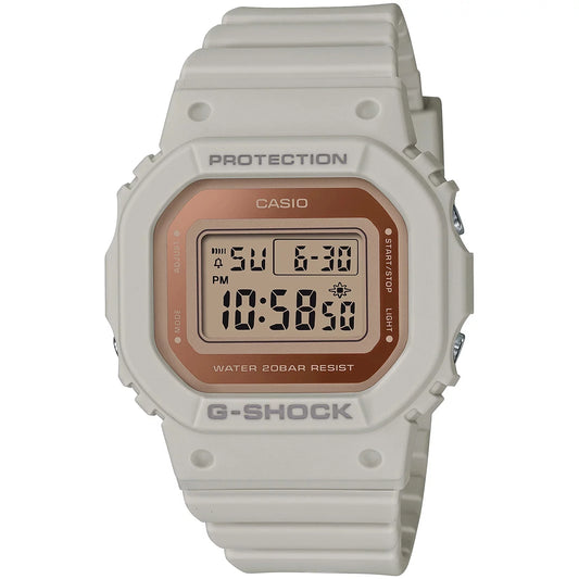 Women's Casio G-Sizehock Classic Digital Watch Ivory Gold GMDSize5600-8