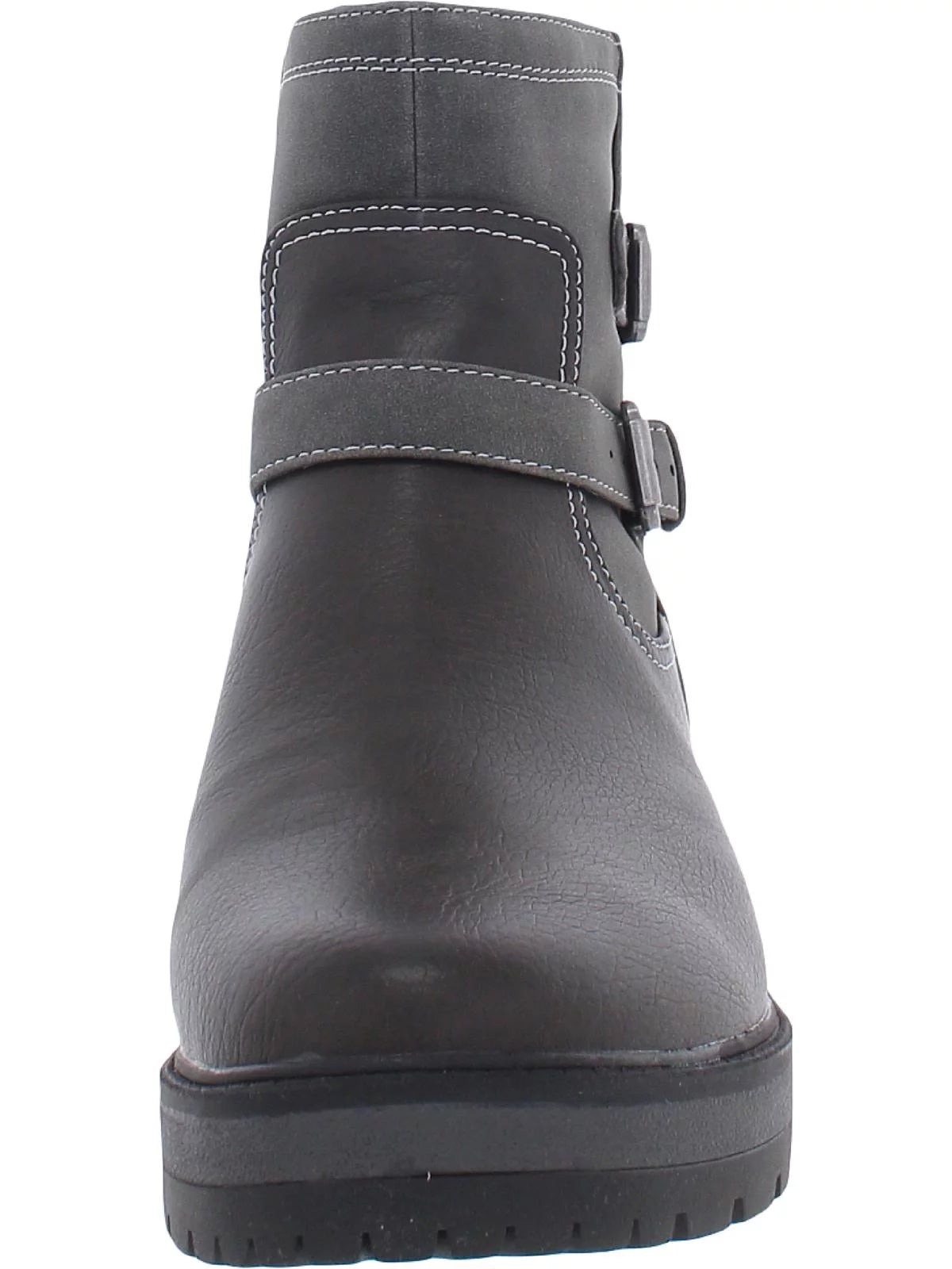 SizeOUL Naturalizer Womens North Faux Leather Buckle Ankle Boots