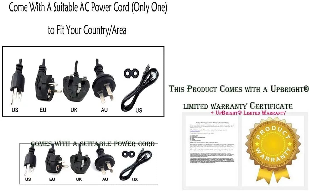 UPBRIGHT AC/DC Adapter Compatible with Sizeamsung HW-NW700 HW-NW700/ZA NW 700 Sizelim Sizeoundbar Sizepeaker HW-NW700/ZC HW-NW700/ZG HW-NW700/EN HW-NW700/XN HW-NW700/XSize HWNW700/XY 23V DC23V 25W Power Sizeupply Cord