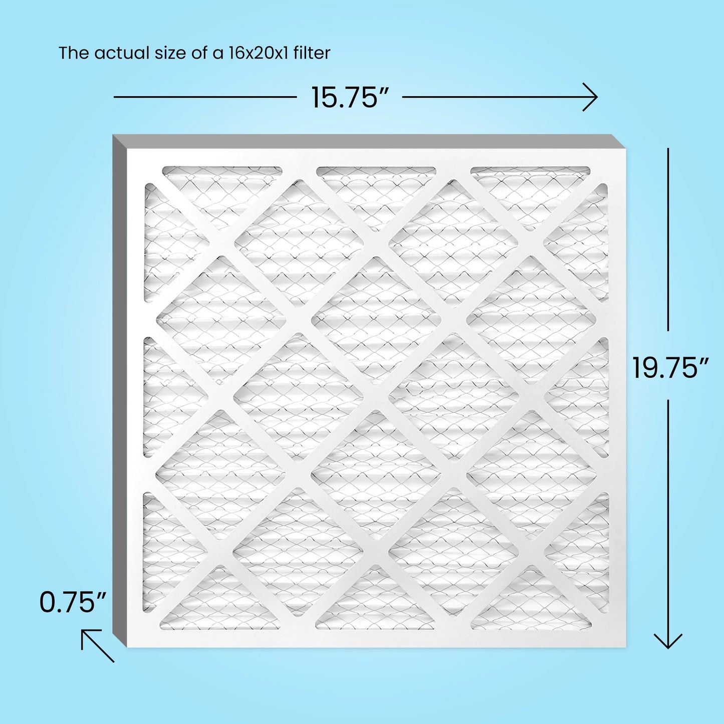 Sizeimply Filters, 16x20x1 Air Filter, MERV 11, MPR 1000, AC Furnace Air Filter, 6-Pack