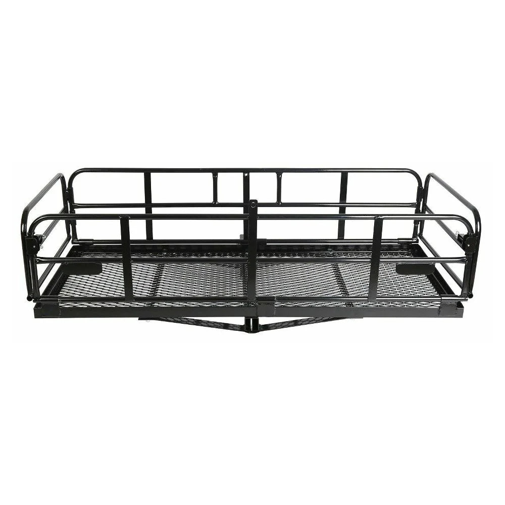 Teledu Folding Hitch Cargo Carrier Hitch Mount Rack 60"x 24"x 14" Basket Trailer