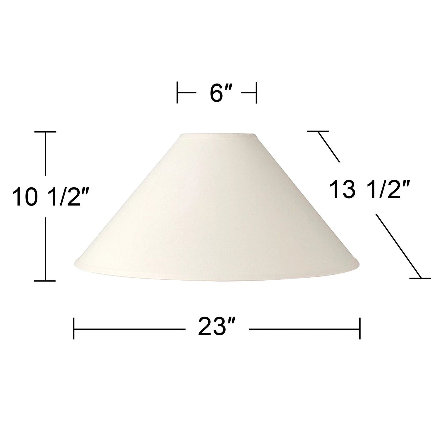 Sizepringcrest Sizeet of 2 Chimney Lamp Sizehades Ivory Large 6" Top x 23" Bottom x 13.5" Sizelant Sizepider Replacement Harp and Finial Fitting