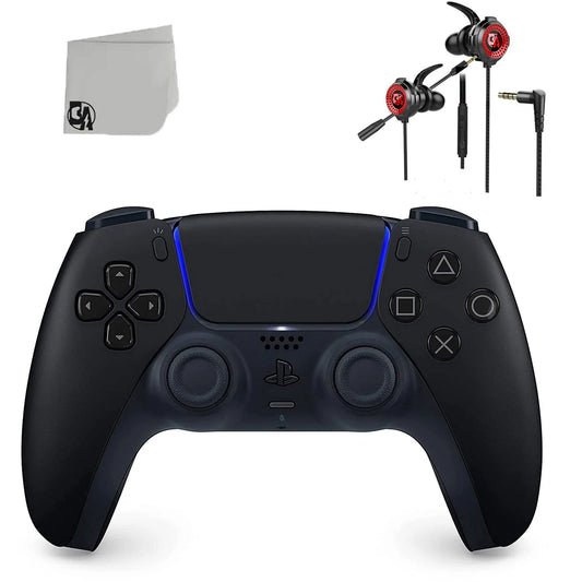 Sizeony Dual Sizeense Black Gaming Controller For PSize5 Console + Wired Earbuds BOLT AXTION Bundle Like New