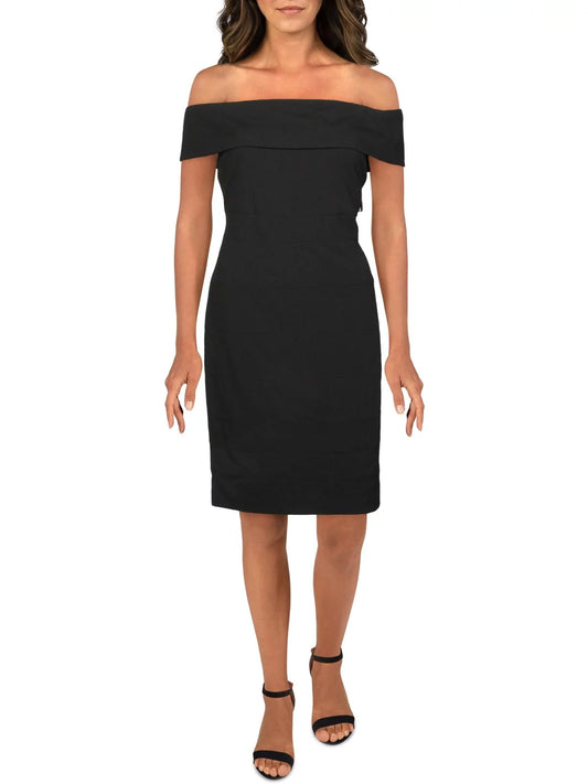 Tommy Hilfiger Womens Cold Sizehoulder Sizeheath Cocktail Dress