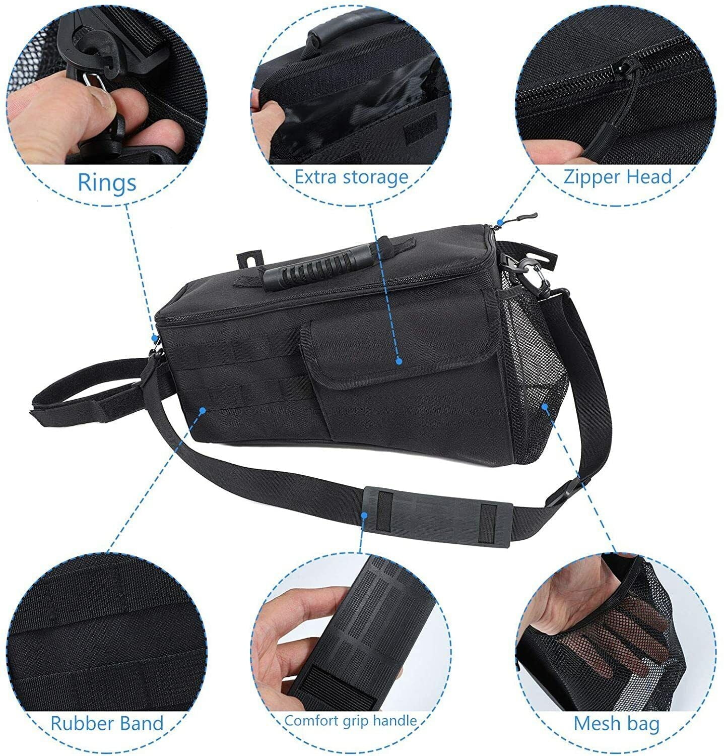 Teledu Rear Trunk Sizeide Sizetorage Bag Pockets Organizer Black