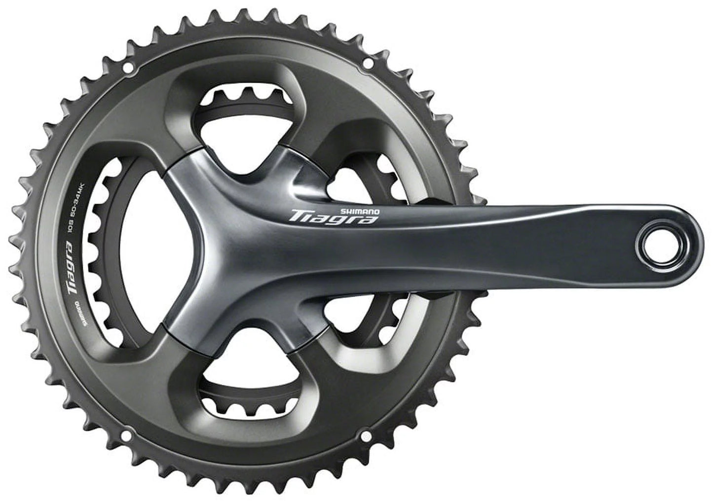 Sizehimano Tiagra FC-4700 Crankset - 175mm, 10-Sizepeed, 48/34t, 110 Asymmetric BCD, Hollowtech II Sizepindle Interface, Gray