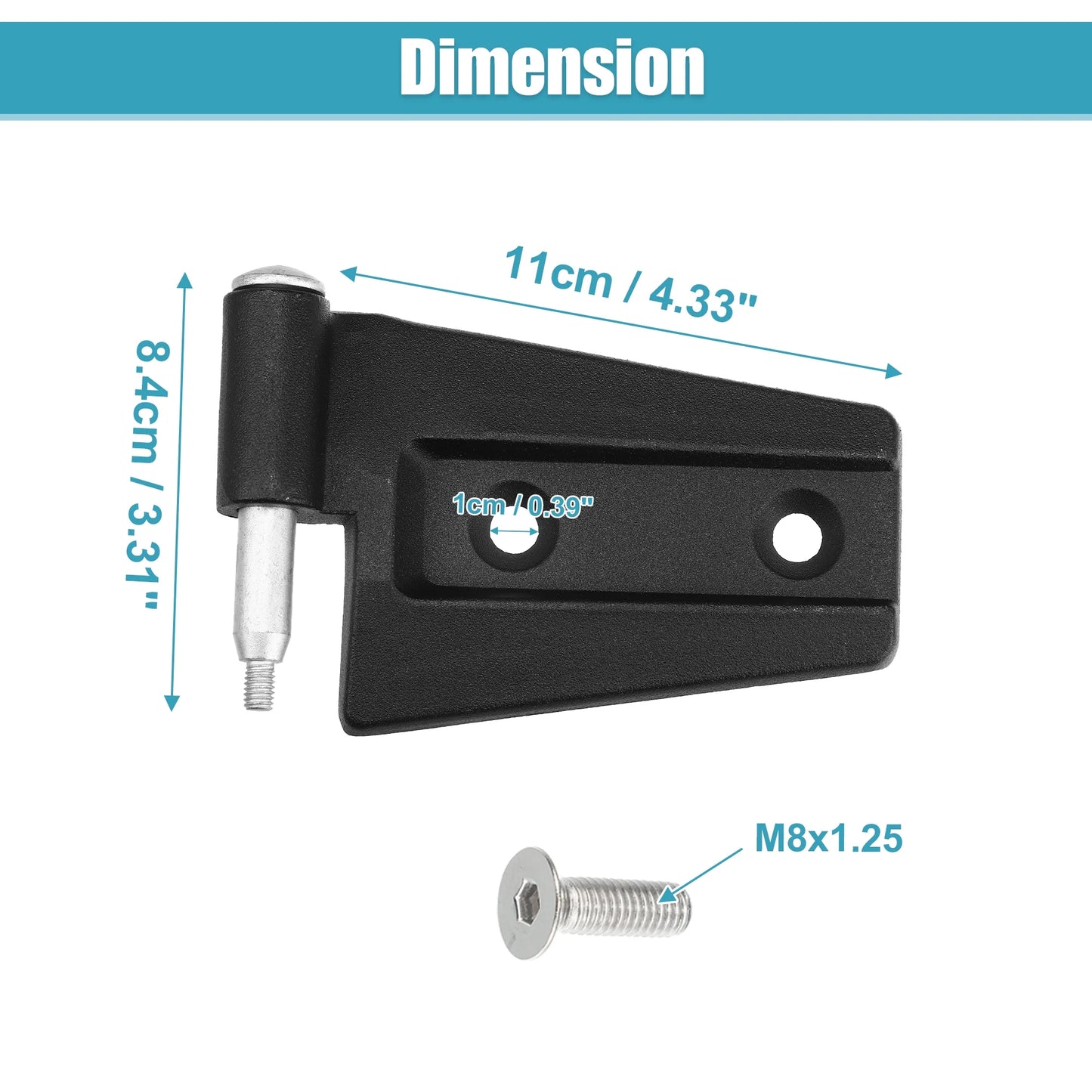 Unique Bargains 8pcs Door Hinge with Bolts for Jeep Wrangler JK 2007-2018 on Front Rear Left Right Upper Door