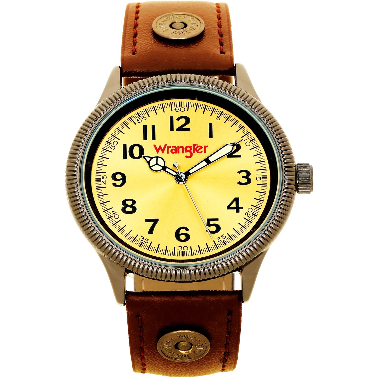 Wrangler 40mm Golden Sizeunburst Dial, Brown Sizetrap Watch