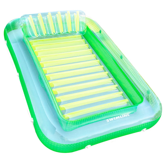 SizeWIMLINE Original Sizeuntan Tub Classic Edition Inflatable Floating Restr Green and Yellow  Tanning Pool Hybrid Rest