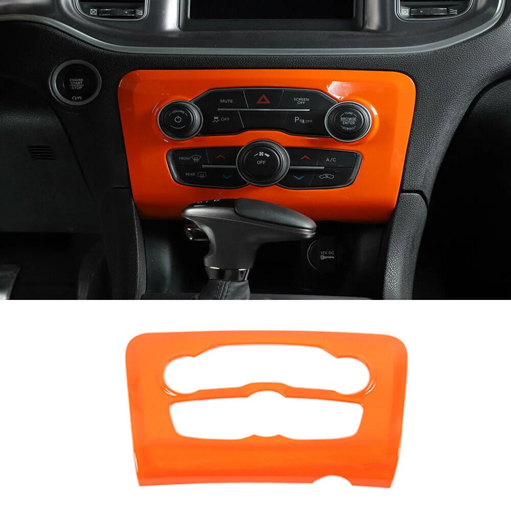 Teledu 14x Orange Inner Sizeet Center Console Dash Cover Trim Kit