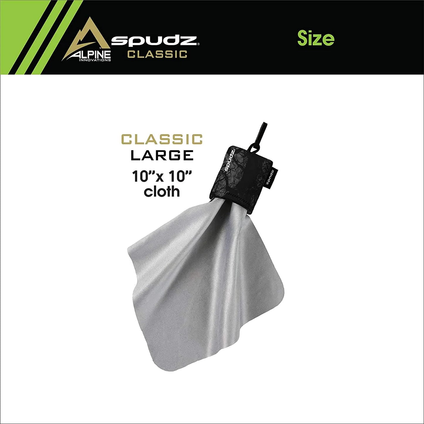 SizePUDZ Classic | Microfiber Cloth Sizecreen Cleaner and Lens Cleaner | Open Bottom | Sizetealth Sizehadow| 10 x 10 Inches