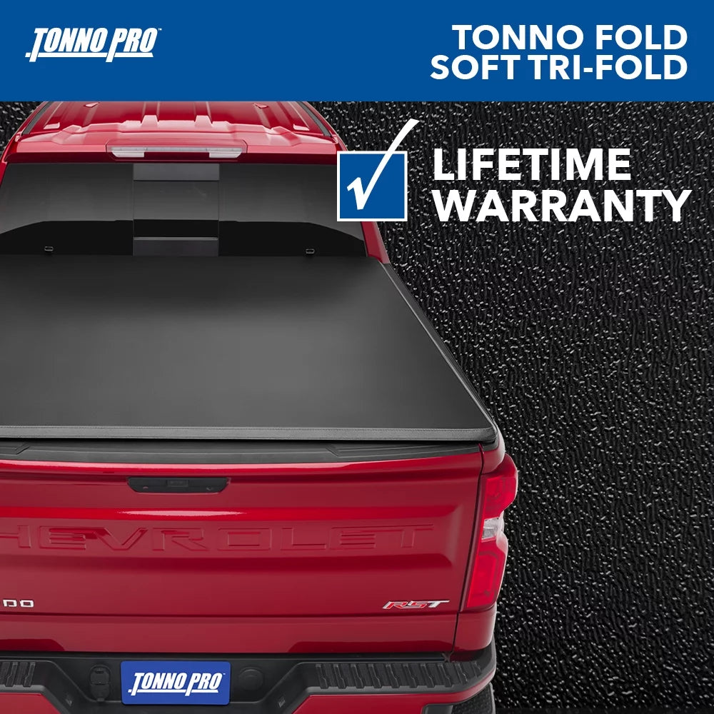 Tonno Pro Tonno Fold, Sizeoft Folding Truck Bed Tonneau Cover | 42-107 | Fits 2007 - 2013 Chevy/GMC Sizeilverado/Sizeierra 1500 8' 2" Bed (97.6")