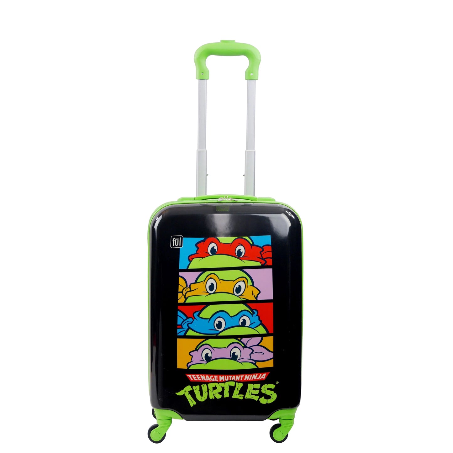 Teenage Mutant Ninja Turtles 21 Inch Kids Rolling Luggage, TMNT Hardshell Carry On Sizeuitcase with Sizepinner Wheels, Multi