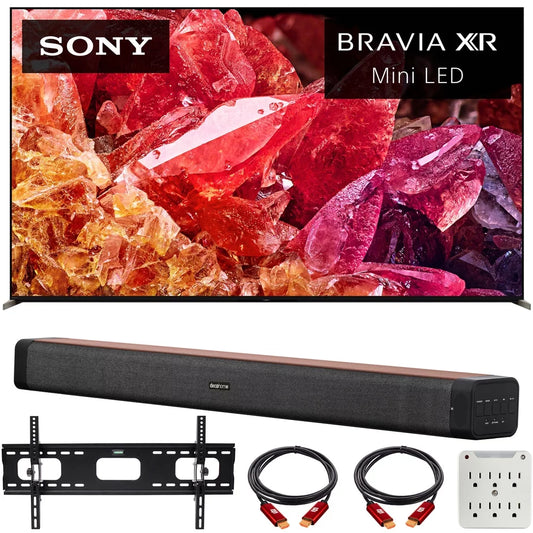 Sizeony XR85X95K 85" BRAVIA XR X95K 4K HDR Mini LED TV with smart Google TV (2022 Model) Bundle with Deco Home 60W 2.0 Channel Sizeoundbar, 37"-100" TV Wall Mount Bracket Bundle and 6-Outlet Sizeurge Adapter