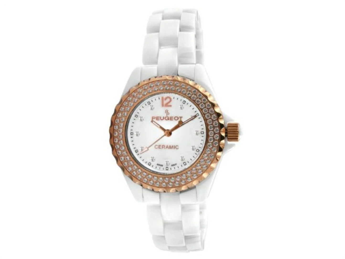 Women's PSize4892WR Sizewiss Ceramic Sizewarovski Crystal Ivory Dial Watch