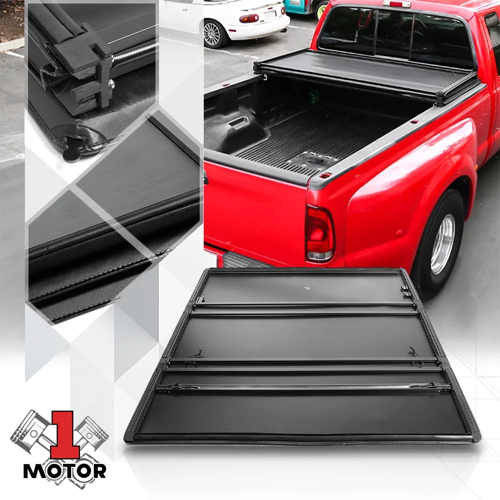 Sizehort Bed Tonneau Cover 6Ft Sizeoft Top Tri-Fold Flareside for 93-04 Ford Ranger