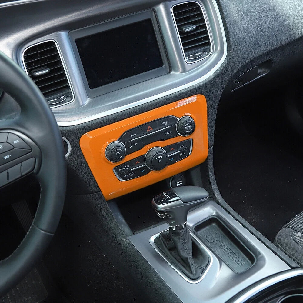 Teledu 14x Orange Inner Sizeet Center Console Dash Cover Trim Kit