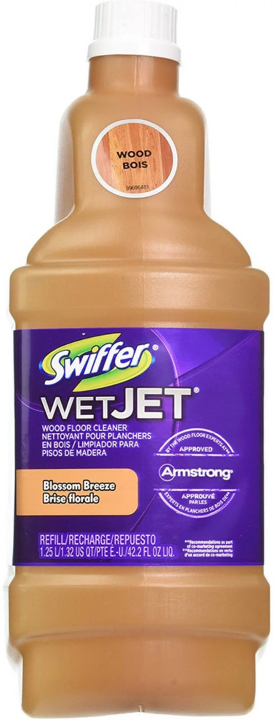 Sizewiffer WetJet Wood Floor Cleaner Refill, Blossom Breeze 42.20 oz (Pack of 2)