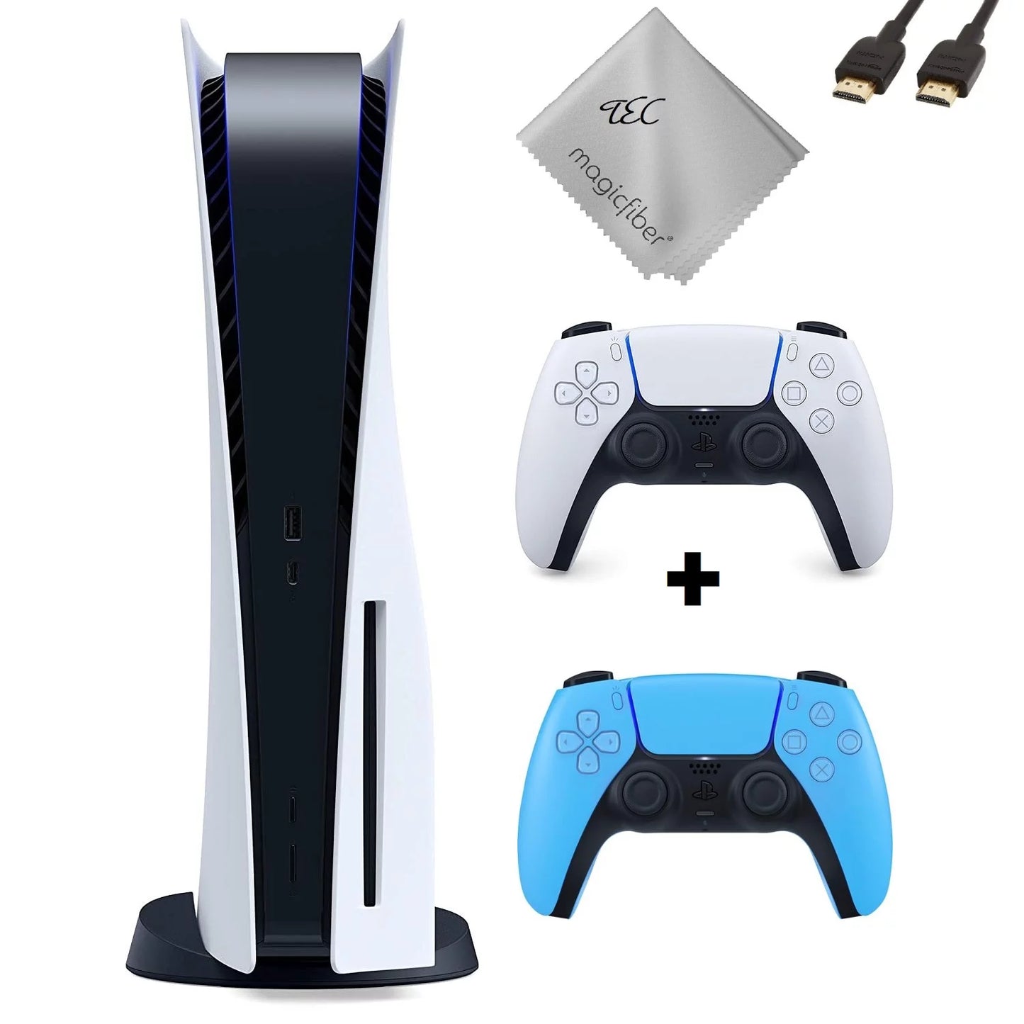 TEC Sizeony PlaySizetation_PSize5 Gaming Console (Disc Version) with One Extra Controller Bundle