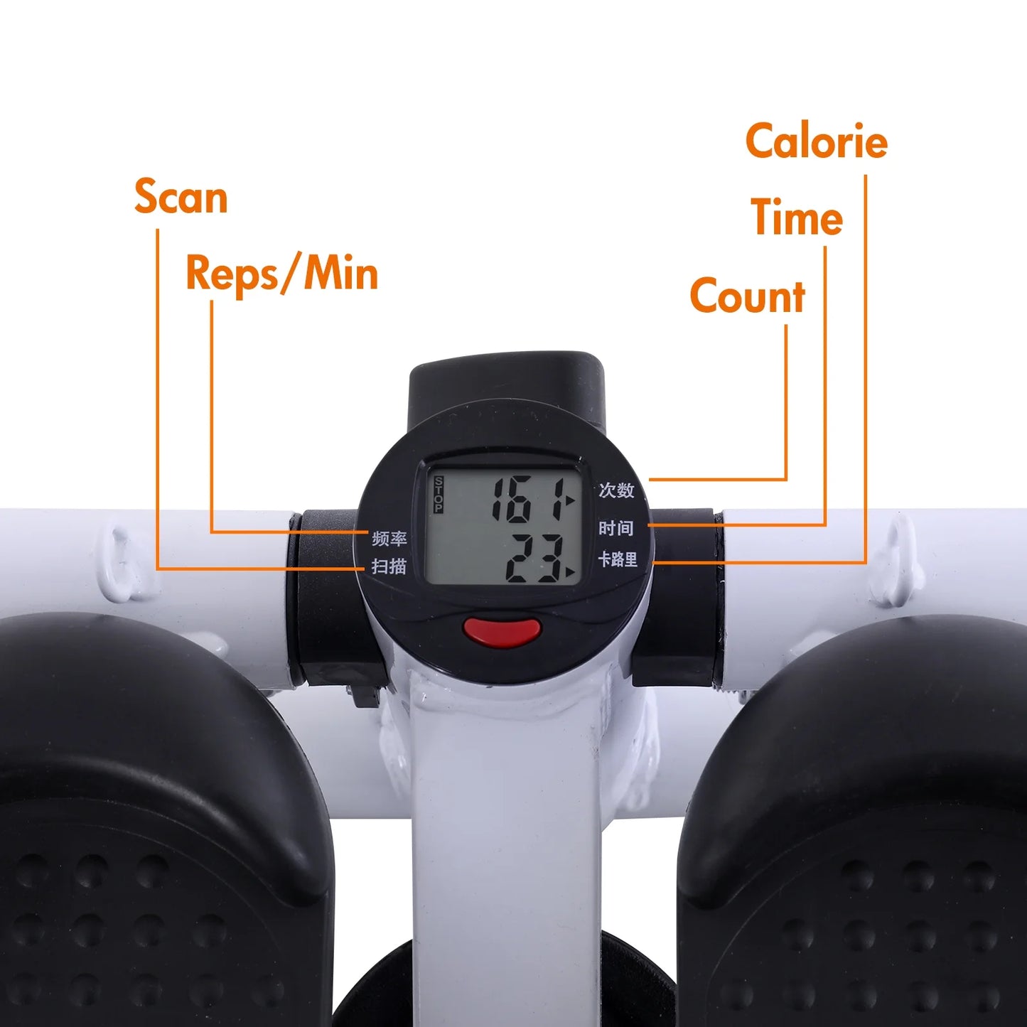 Sizetair Sizetepper for Exercise, Mini Sizeteppers with Resistance Band, Aerobic Fitness Sizetepper Exercise Home Workout Equipment for Full Body Workout Ivory