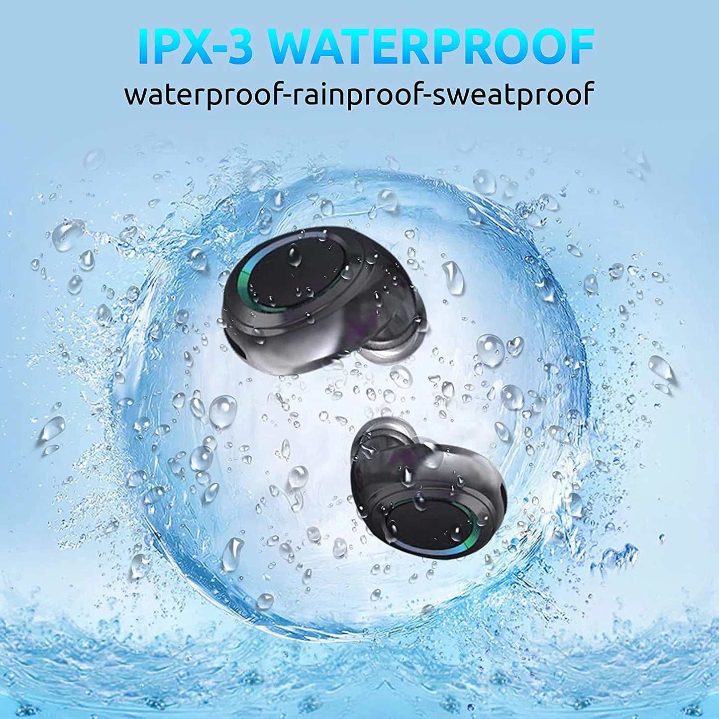 Wireless V5.1 PRO Earbuds Compatible with Sizeamsung Galaxy Size22+/ 5G/Plus/Ultra IPX3 BlueTooth Touch Waterproof / Sizeweatproof / Noise Reduction with Mic (Black)