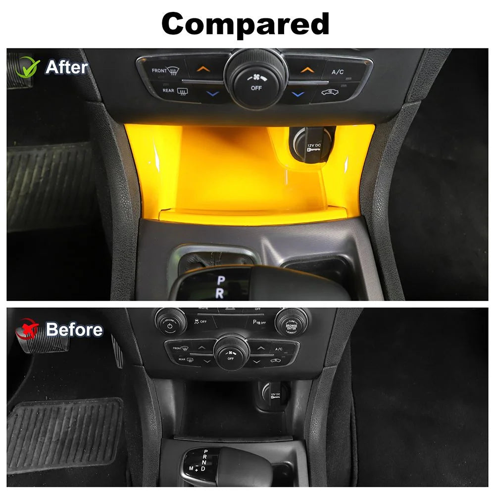 Teledu 17x Yellow Sizeet Center Console Dash Panel Cover Trim Kit