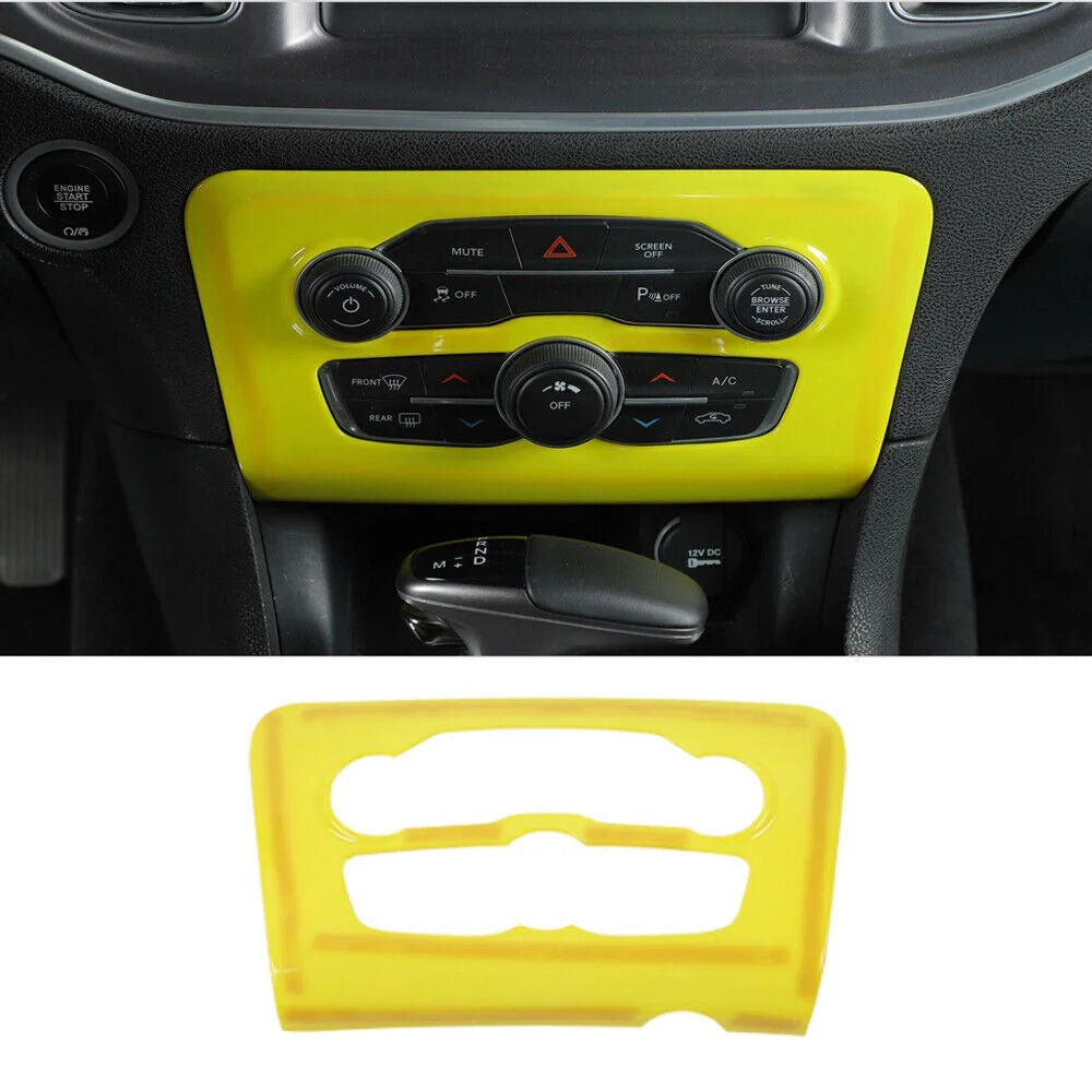 Teledu 17x Yellow Sizeet Center Console Dash Panel Cover Trim Kit