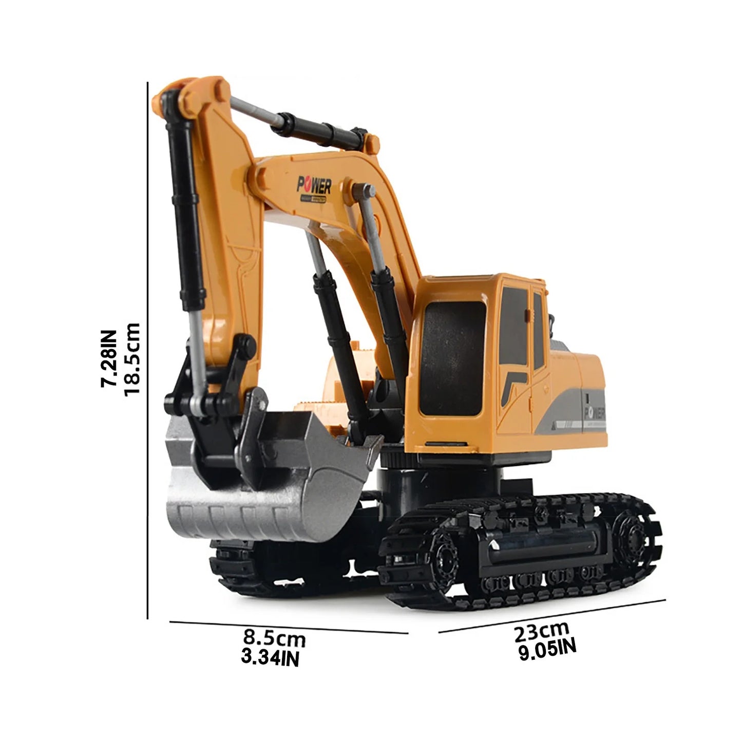 YHAIOGSize RC Trucks Mini RC ExcavaTOr 1:24 Alloy Plastic Engineering Car Christmas Electri