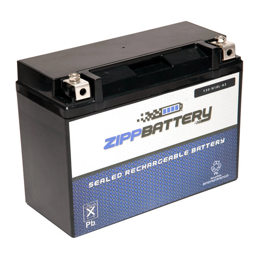 Zipp Battery Y50-N18L-A3 (50-N18L-A3 12 Volt,20 Ah, 260 CCA) Motorcycle Battery for Bmw 800cc R80gs R80st 1981