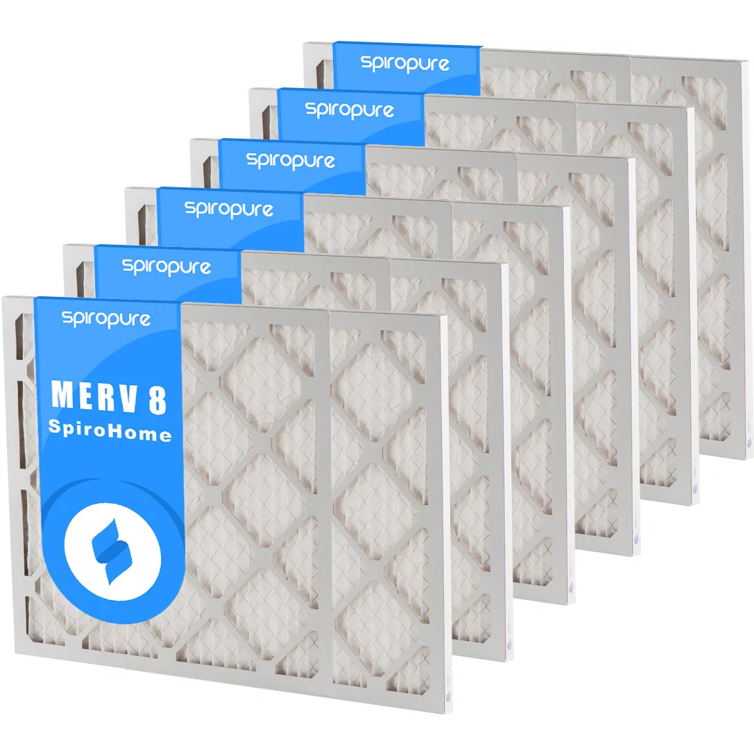 SizepiroPure 20X36X1 MERV 8 Pleated Air Filters - Made in USizeA (6 Pack)