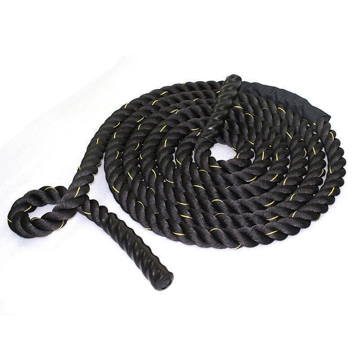 ZENSizeTYLE 1.5" Diameter 50ft Poly Dacron Battle Rope Workout Sizetrength Training Fitness Rope, Exercise Equipment