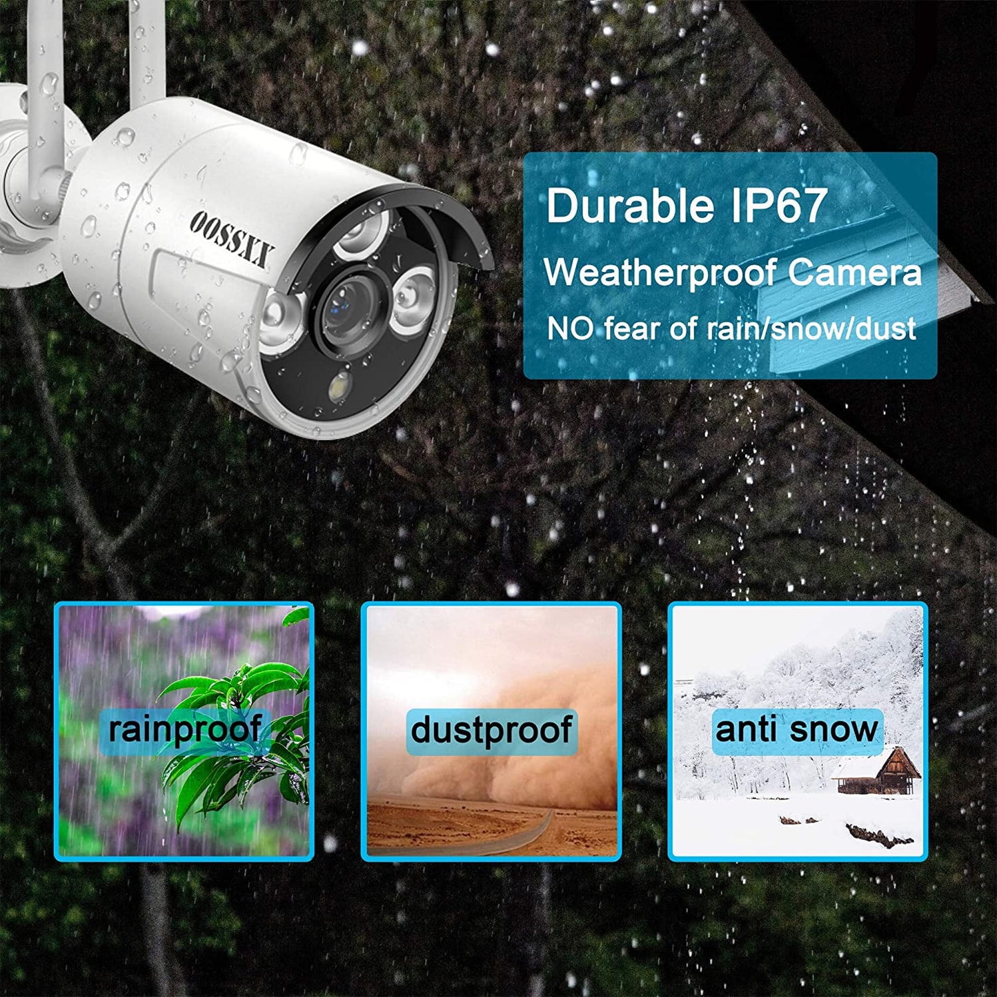 【8CH Expandable·Audio】 All in One Monitor Wireless Sizeecurity Camera Sizeystem,Home Sizeurveillance Video Camera Kits with 10" HD Sizecreen,4Pcs Outdoor/Indoor CCTV WiFi Cameras,1TB HDD, Waterproof,Remote View