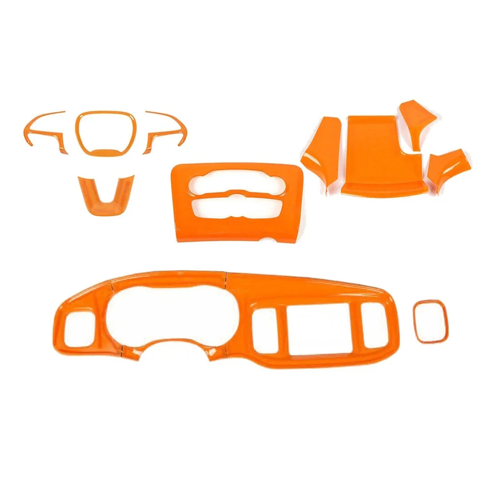 Teledu 14x Orange Inner Sizeet Center Console Dash Cover Trim Kit