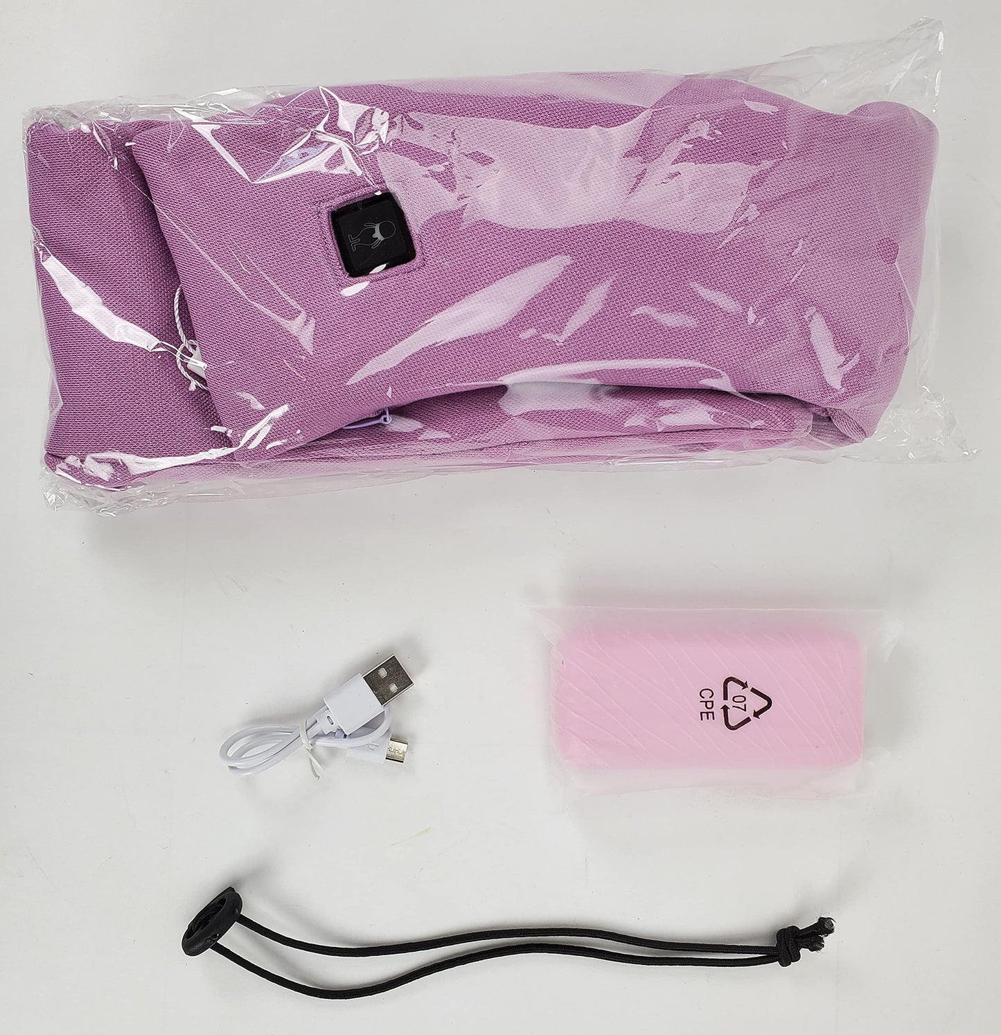 Zillywood heated scarf for winter. Electric heated neck scarf for women and men. Battery operated rechargeable heated winter neck scarf. (PINK)