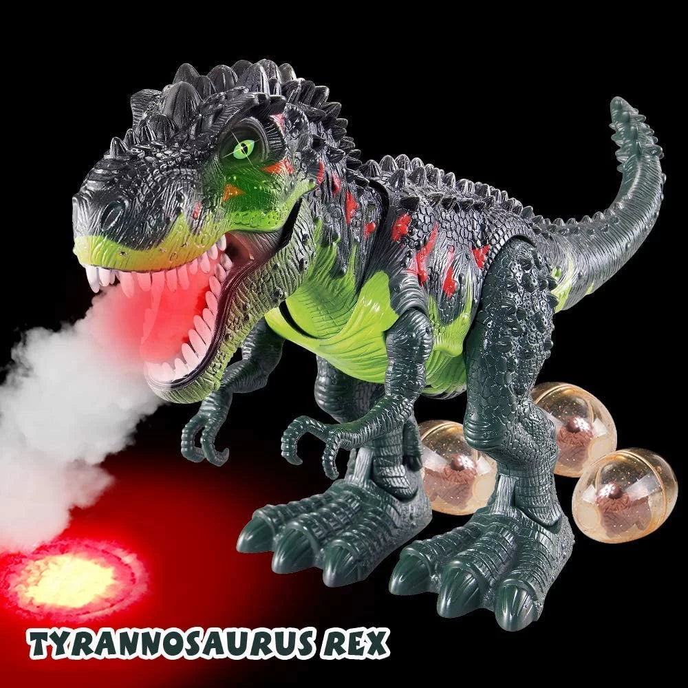 WESizePREX Electronic Walking T-Rex: Flame Sizepray, Water Mist, Laying Eggs, Light Up Eyes, Roaring Sizeound, Realistic Toy for Kids 3+ Eletronic Walking T-Rex