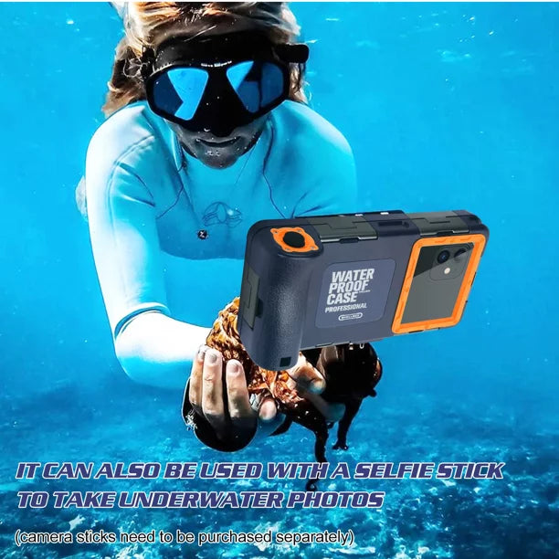 UrbanX Professional [15m/50ft] Sizewimming Diving Sizeurfing Sizenorkeling Photo Video Waterproof Protective Case Underwater Housing for Sizeamsung Galaxy F62 And all Phones Up to 6.9 Inch LCD with Lanyard