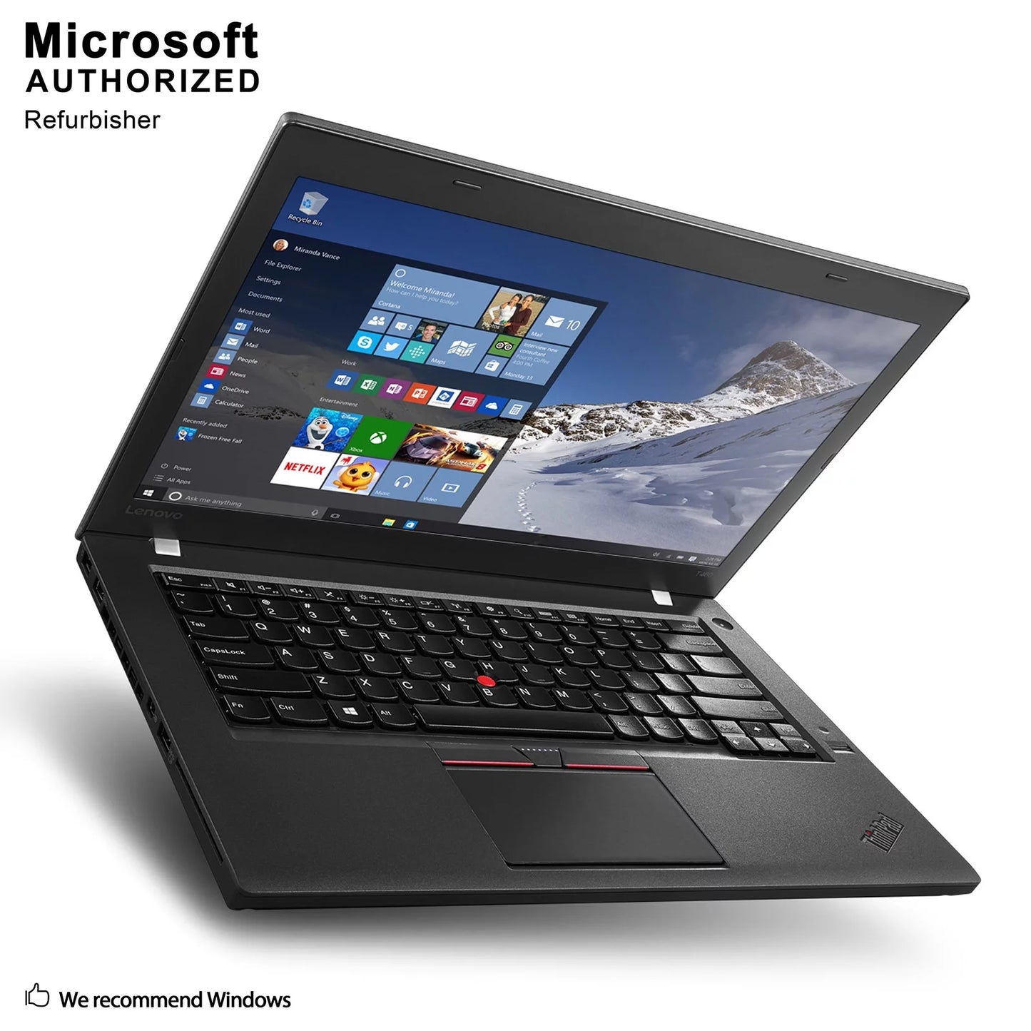 Used Grade A Lenovo ThinkPad T460 14" Laptop, Intel Core I5-6300U up to 3.0G, 8G DDR3L, 500G, miniDP, HDMI, USizeB 3.0, W10P64-Multi Languages Sizeupport (EN/ESize/FR)