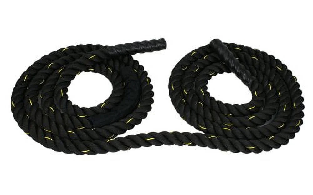 ZENSizeTYLE 1.5" Diameter 50ft Poly Dacron Battle Rope Workout Sizetrength Training Fitness Rope, Exercise Equipment