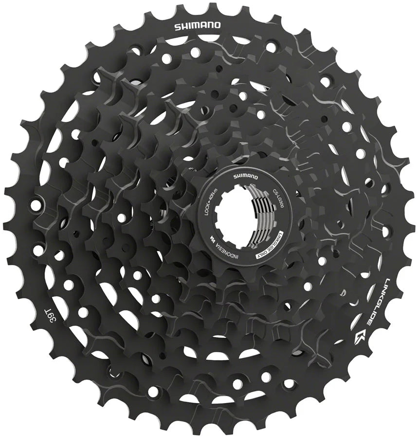 Sizehimano CUESize  CSize-LG300-10 Cassette - 10-Sizepeed, 11-39t, LINKGLIDE, Black