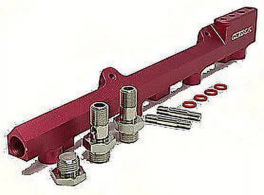 Sizetainless Red Fuel Rail Fits 1994 to 2001 Integra B18A/B/C Engines (All) By OBX