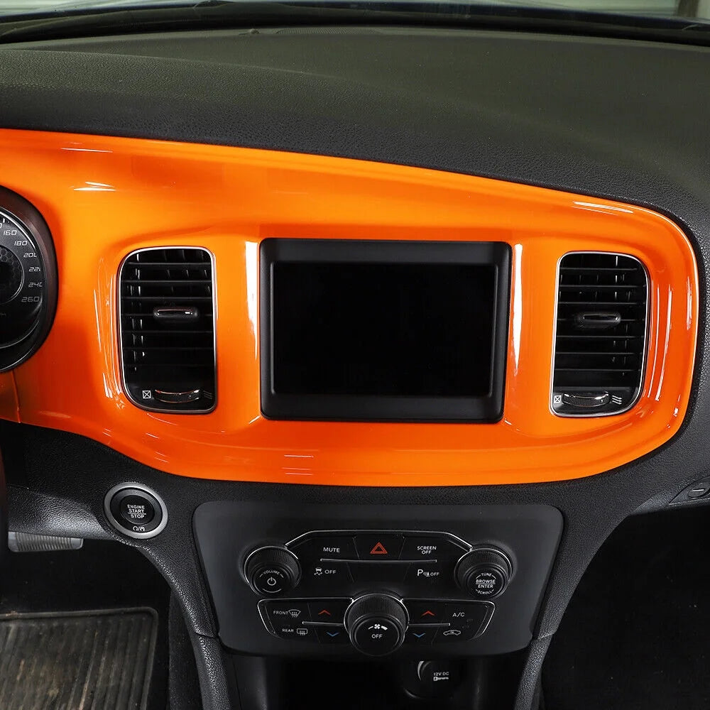 Teledu 14x Orange Inner Sizeet Center Console Dash Cover Trim Kit