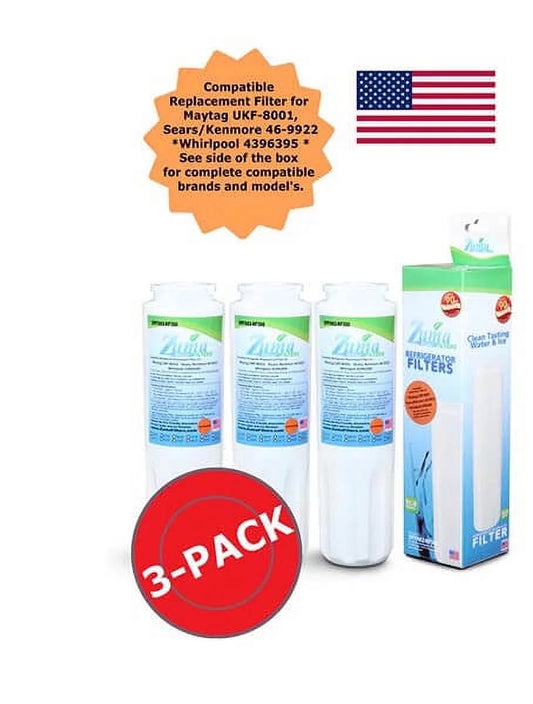 ZUMA Brand , Water and Ice Filter , Model # OPFM2-RF300 , Compatible with Maytag® EFF-6007A - 3 Pack - Made in U.Size.A.