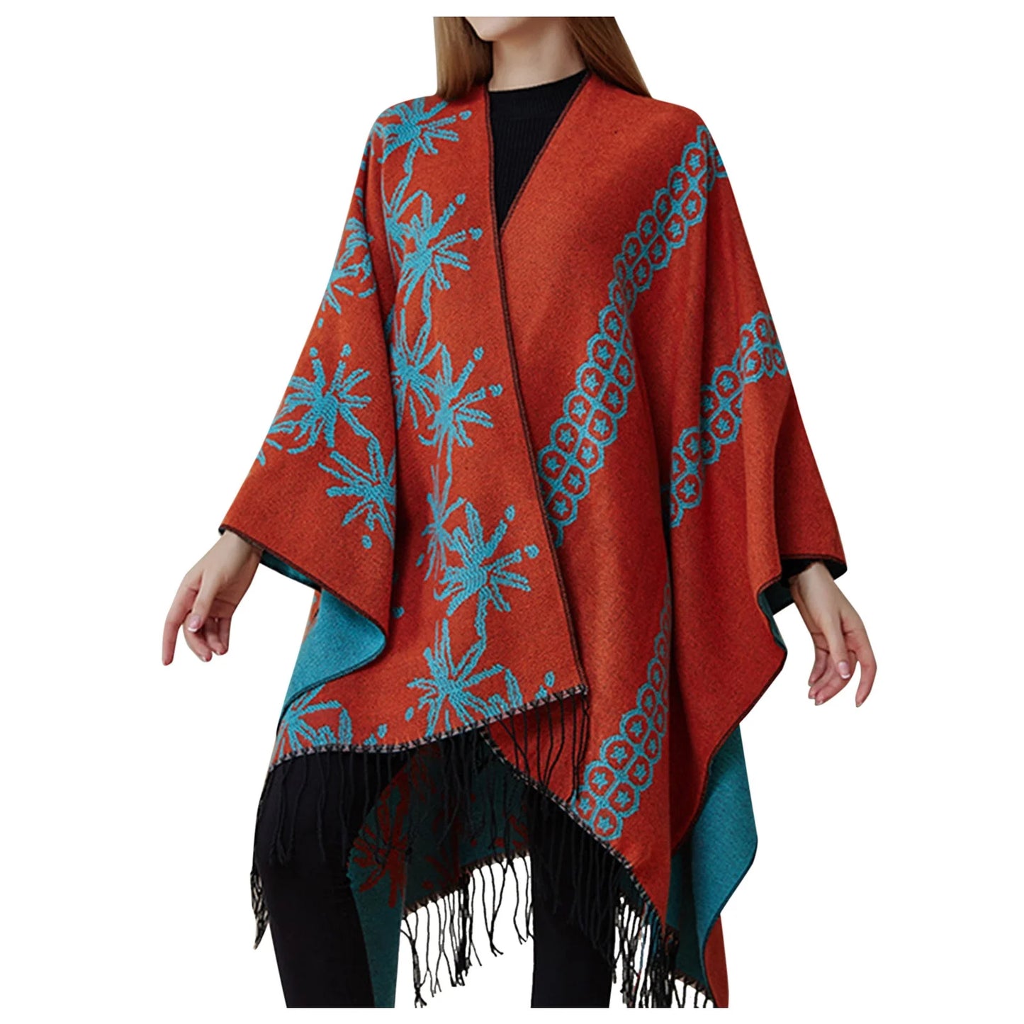 Womens Sizecarf Pashmina Sizehawls and Wraps Women's Printed Sizehawl Fashionable Warm Sizeoft Cardigans Sizecarf Christmas Gift Double Sizeided Thickened Sizehawl