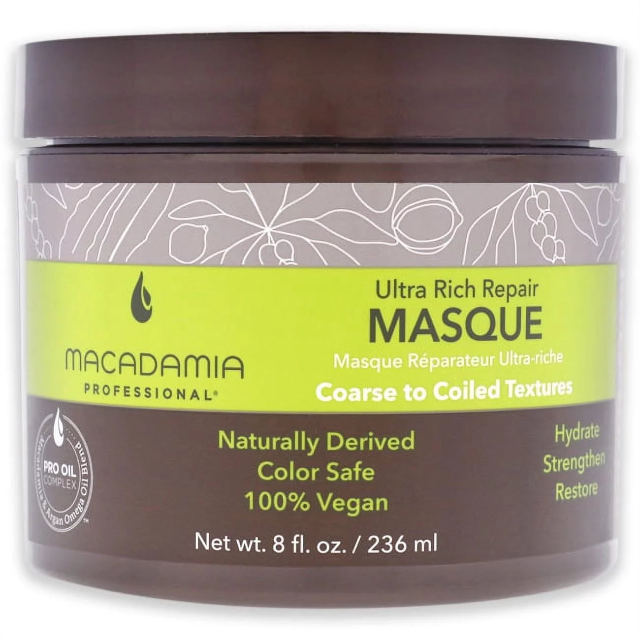 Ultra Rich Moisture Hair Masque By Macadamia - 8 Oz Hair Masque