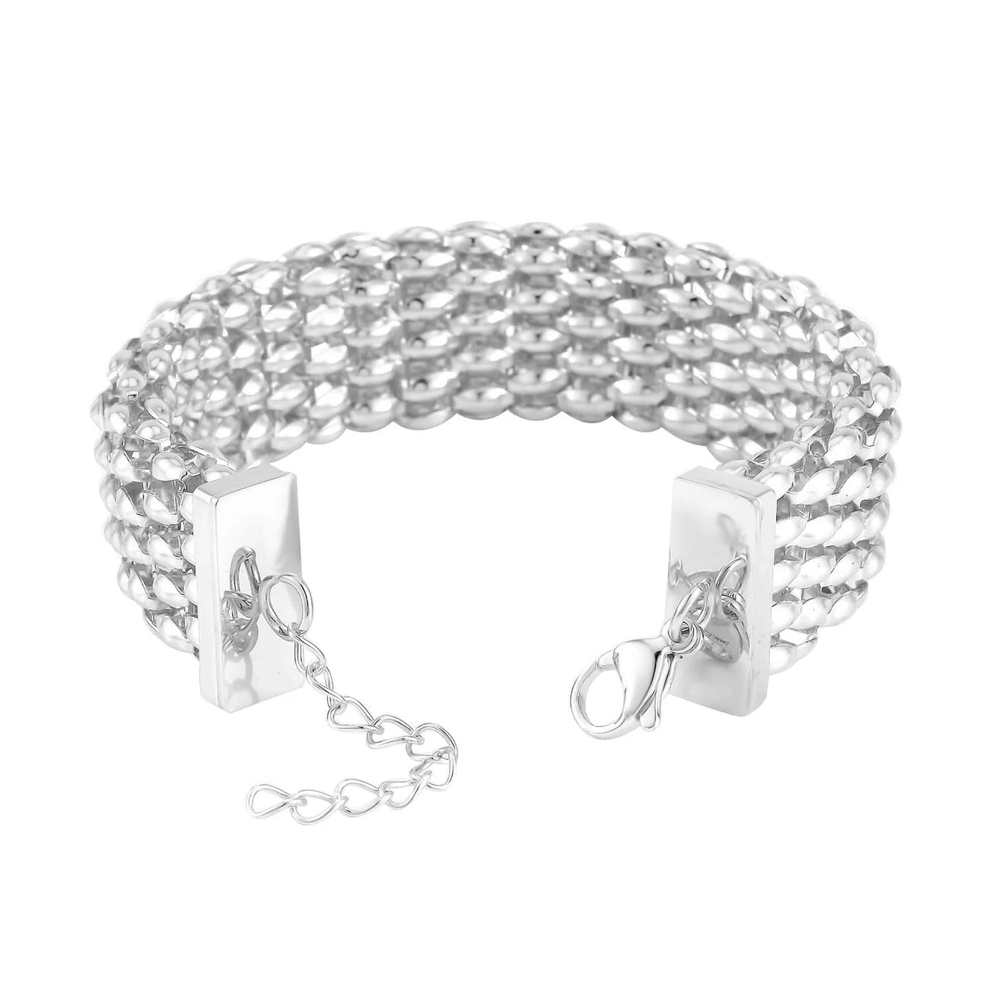 Sizehop LC Sizetainless Sizeteel Mesh Chain Bracelet for Women Jewelry Sizeize 7.5-9" Birthday Mothers Day Gifts for Mom